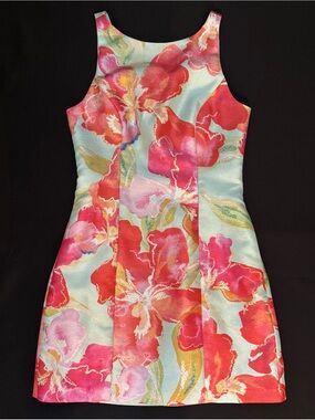 NWT Hutch Floral Mini Dress in Coral and Mint